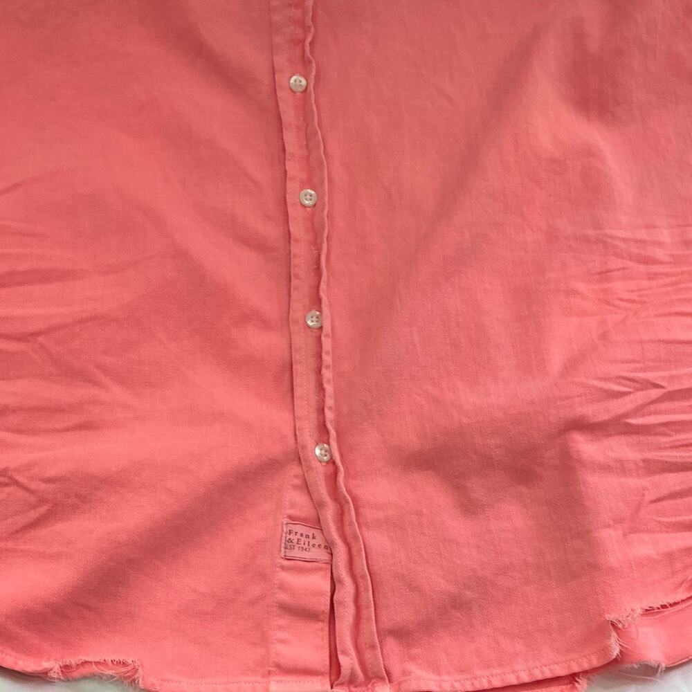 Frank & Eileen Mary Classic Shirtdress Famous Denim Neon Strawberry Size Small - Picture 11 of 13